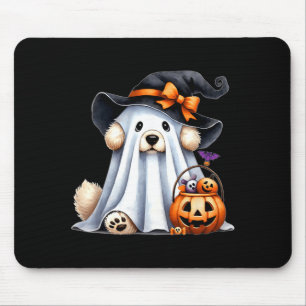Halloween Ghost Dog Mouse Pad