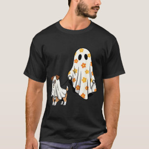 Halloween Ghost Dog Spooky Season Dog Mum Dog T-Shirt