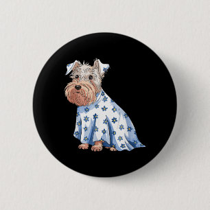 Halloween Ghost Dog With Flowers Funny Halloween 6 Cm Round Badge