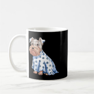 Halloween Ghost Dog With Flowers Funny Halloween Coffee Mug