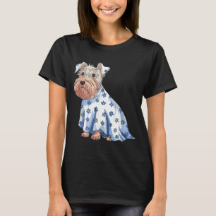 Halloween Ghost Dog With Flowers Funny Halloween T-Shirt