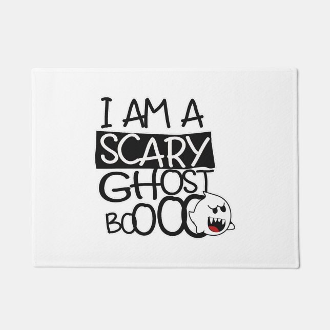 halloween ghost       doormat (Front)