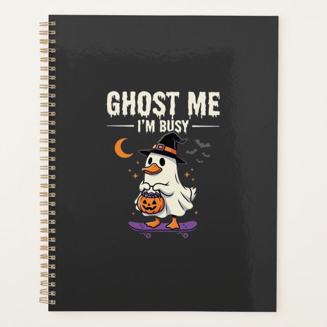 Halloween Ghost Duck Skateboard Design_1 Planner (Front)