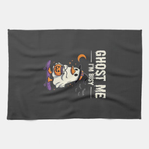 Halloween Ghost Duck Skateboard Design_1 Tea Towel