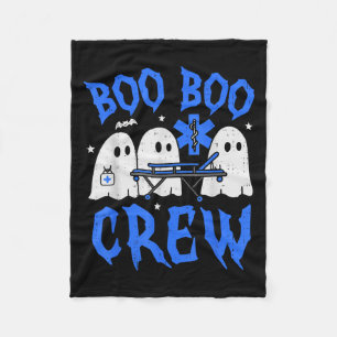 Halloween Ghost Ems Emt Paramedic Funny Emergency Fleece Blanket