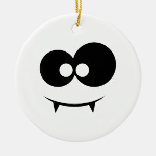 Halloween Ghost Face Ceramic Ornament