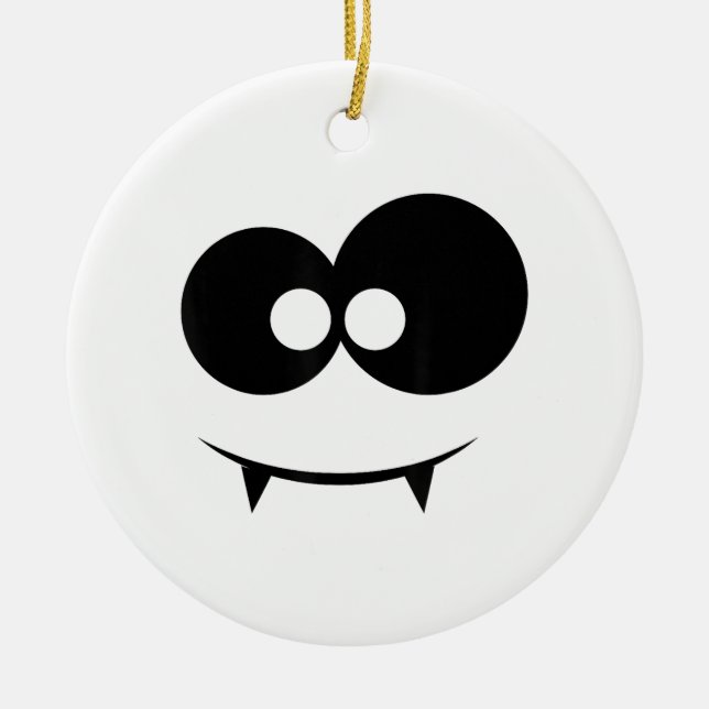 Halloween Ghost Face  Ceramic Ornament (Front)