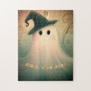 Halloween/Ghost/Fall/Whimsical Ornament Jigsaw Puzzle