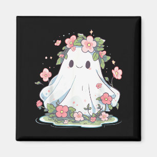 Halloween Ghost Flower Women Girls Halloween Magnet
