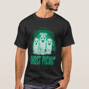Halloween Ghost Food Picnic Outdoor Food Lover Foo T-Shirt