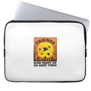 Halloween Ghost Friends Funny Vintage Horror_1 Laptop Sleeve