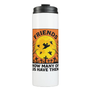 Halloween Ghost Friends Funny Vintage Horror_1 Thermal Tumbler