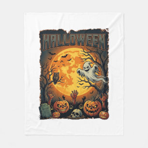 Halloween Ghost Full Moon Jack Lanterns Zombie Han Fleece Blanket