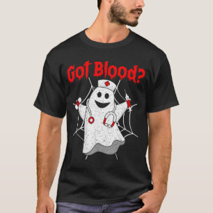 Halloween Ghost Funny Phlebotomist Phlebotomy Men T-Shirt