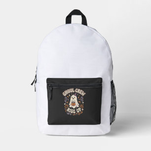 Halloween Ghost Ghoul Squad Printed Backpack