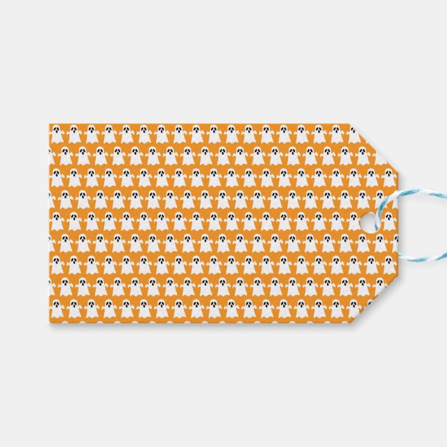 Halloween Ghost Gift Tags (Front (Horizontal))
