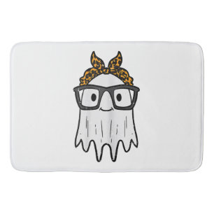 Halloween Ghost Glasses Cute Bath Mat