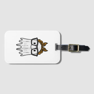Halloween Ghost Glasses Cute Luggage Tag