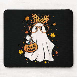 Halloween Ghost Gles Cute Leopard Ndana Girl Women Mouse Pad