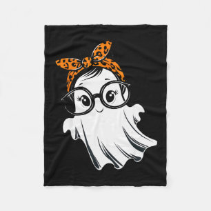 Halloween Ghost Gles Girl Ghost Costume Eyegl Wome Fleece Blanket