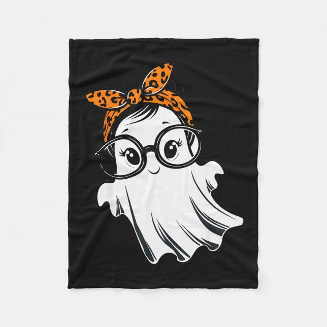 Halloween Ghost Gles Girl Ghost Costume Eyegl Wome Fleece Blanket (Front)