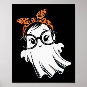 Halloween Ghost Gles Girl Ghost Costume Eyegl Wome Poster