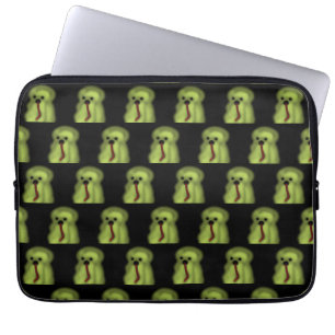 Halloween Ghost Green Red Black Is Haunting Boo Laptop Sleeve