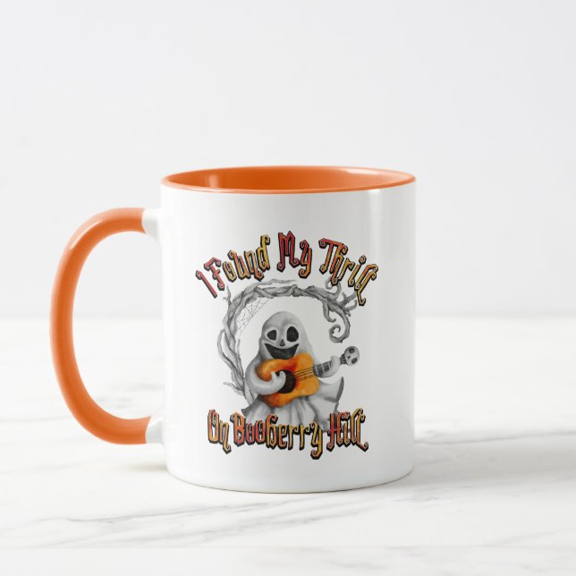 Halloween Ghost Guitar Booberry Hill  Mug (Left)