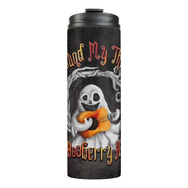 Halloween Ghost Guitar Booberry Hill Thermal Tumbler (Front)