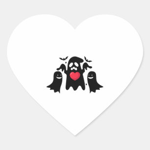 Halloween Ghost Heart Ghost Halloween Ghosts Sticker