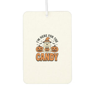 Halloween Ghost Here For The Candy Cute Vintage_1 Car Air Freshener