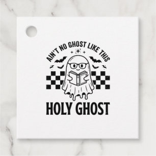 Halloween Ghost Holy Ghost Funny Vintage Checkerbo Favour Tags