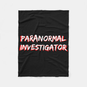 Halloween Ghost Hunting Paranormal Investigator  Fleece Blanket