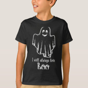 Halloween Ghost I Will Always Love Boo  T-Shirt