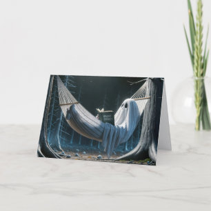 Halloween Ghost In a Hammock Card