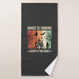 Halloween Ghost Is Coming Haunted House Bath Towel Set