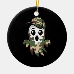 Halloween Ghost Kids Ceramic Ornament