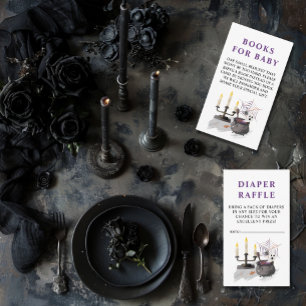 Halloween Ghost Little Boo Baby Diaper Raffle  Enclosure Card