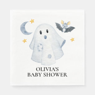 Halloween Ghost Little Boo Baby Shower Napkin