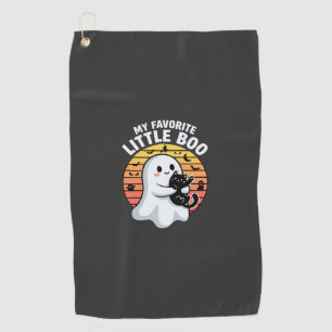 Halloween Ghost Little Boo Cat Golf Towel