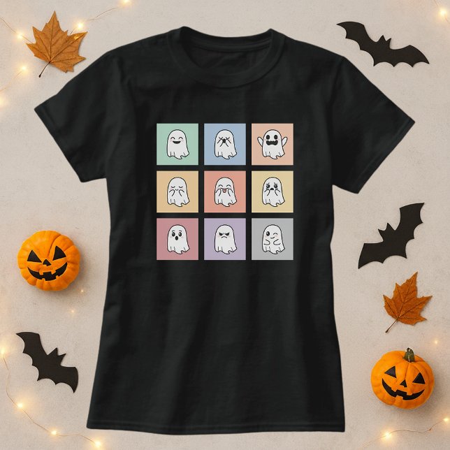 Halloween Ghost Mood Shirt; Grid of Ghost Mood T-Shirt (Creator Uploaded)