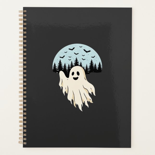 Halloween Ghost Moon Forest Design_1 Planner (Front)