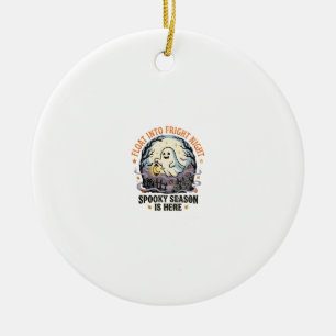 Halloween Ghost Moon Parade Ceramic Ornament