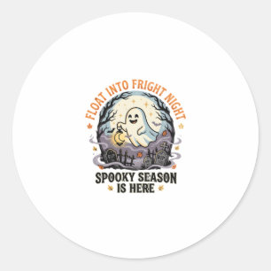 Halloween Ghost Moon Parade Classic Round Sticker