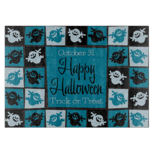 Halloween ghost mosaic cutting board