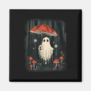Halloween Ghost Mushroom Spooky Season Cottagecore Magnet