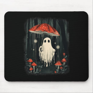 Halloween Ghost Mushroom Spooky Season Cottagecore Mouse Pad