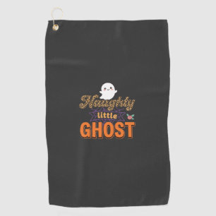 Halloween Ghost Naughty Little Ghost Design Golf Towel
