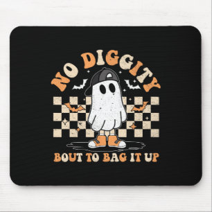 Halloween Ghost No Diggity Bout To Bag It Up Kids  Mouse Pad
