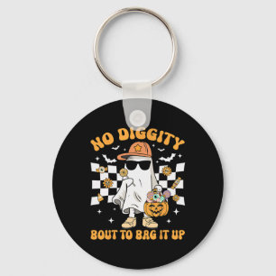 Halloween Ghost No Diggity Bout To Bag It Up Toddl Key Ring
